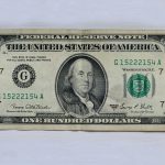 Closeup of a hundred dollar bill